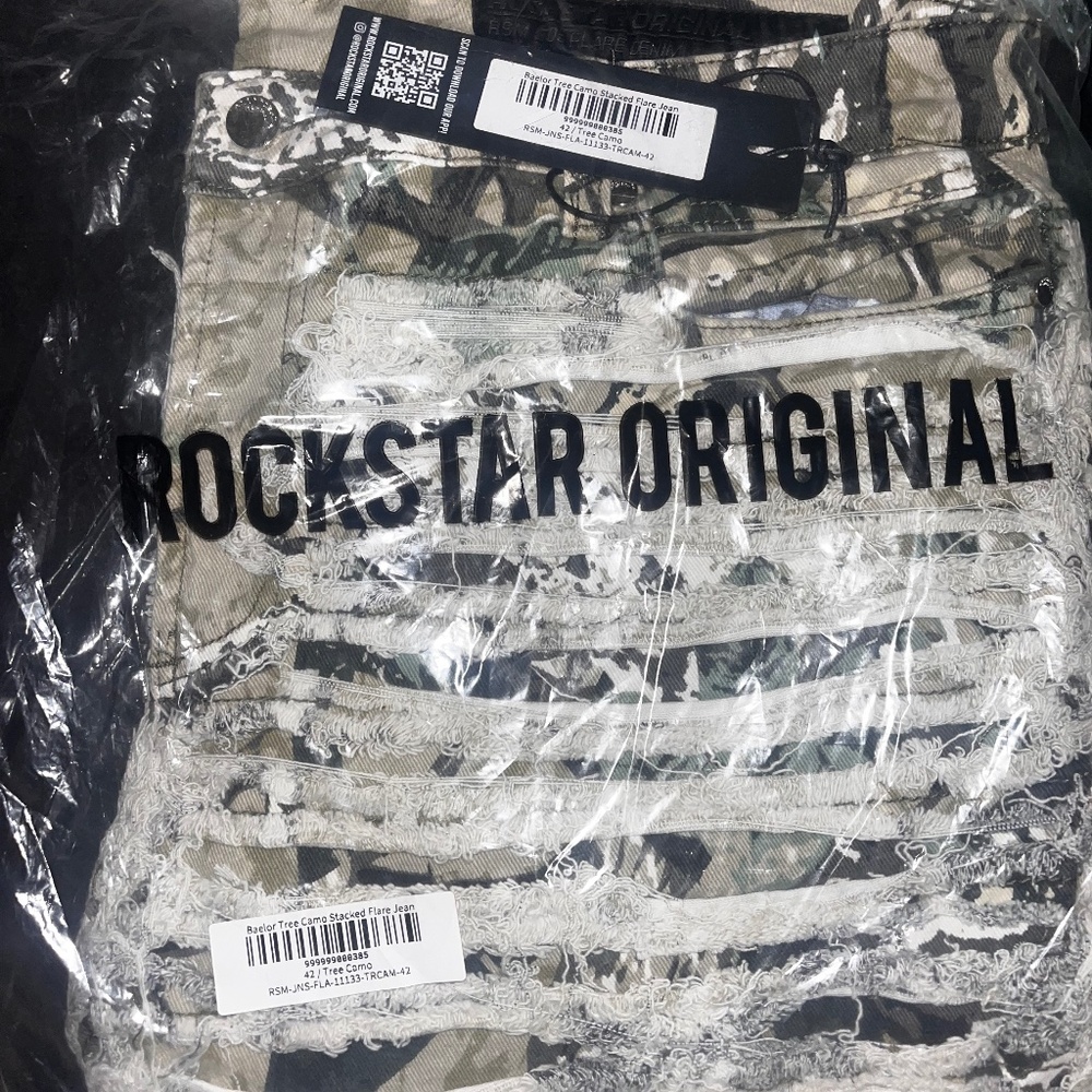 Brand New Rockstar Camouflage Stack Jeans Size 42